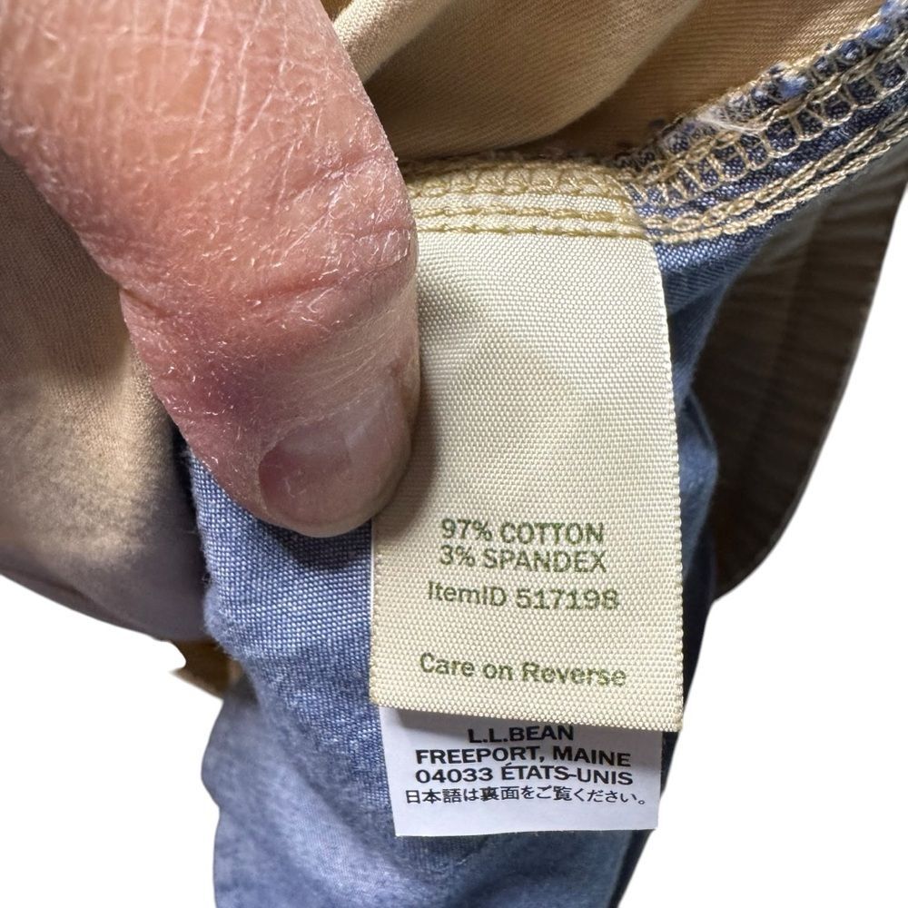 L.L. Bean Women's Lakewashed Chino Pants Mid-Rise Pull-On Ankle Plus Sz 24W NWT - Picture 9 of 9